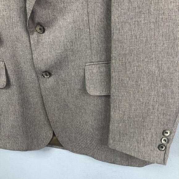 Vintage Levis Blazer  Mens 42L Long Brown Knit Sport Coat Jacket Retro Office - Picture 13 of 16